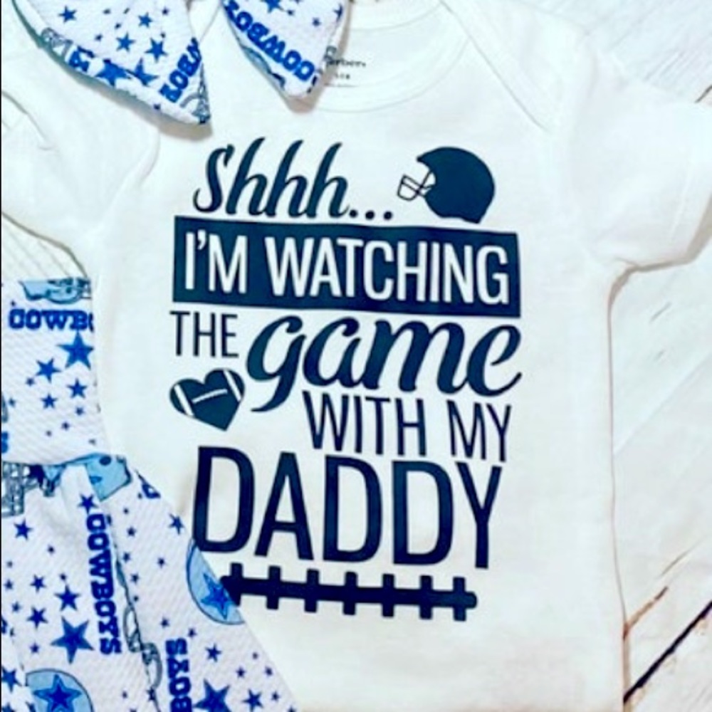 Watching the game   baby onesie 0-24months
